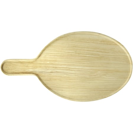 Abena Trays, Serving, Hampi Serving Platter w/ Handle, Eco-Friendly Palm Leaves, 14.2" x 8" 1000007858